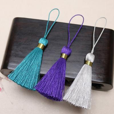 China Bottle silk pendant bead ice gold elegant wire cable tassel vertical5CMChinese color binding antique tassel for sale