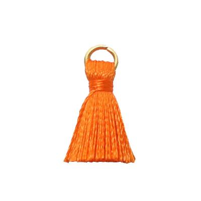 China Easy Circle 2cmGold Mini Ice Silk Fimbrilla Clothing Accessories Hanging Su Multicolor Polyester Tassel Optional Tassel for sale