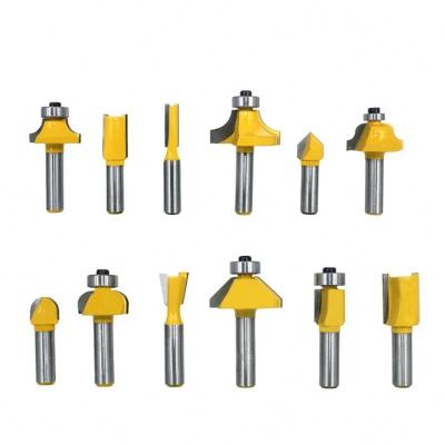 China Cutting 12pcs Set Woodworking Tools Wood working Cutter Milling Cutters Router Bit Set for sale