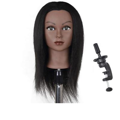 China Hot Selling Head Hair Humanhair Mannequin Training Mannequin Hair With Clamp for sale