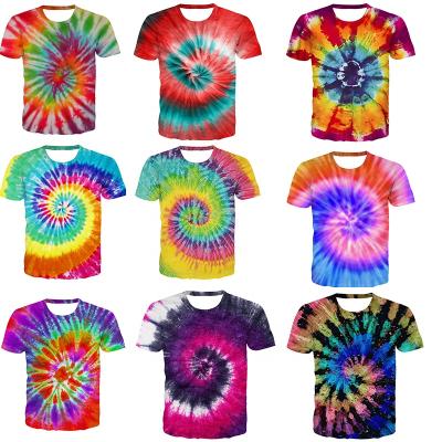 China Factory Wholesale Custom High Quality China Anti Shrink Tie Dye Loose T-Shirts In Bulk for sale