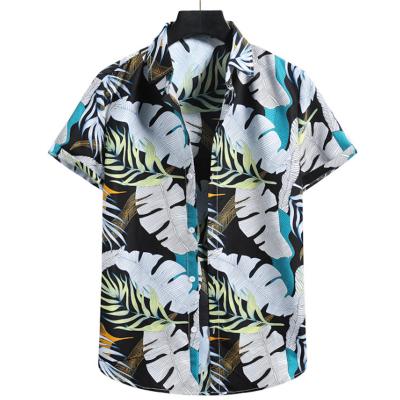 China Wholesale Beathable Beach Anti-Pilling Casual Short Sleeve Printing Floral Clothing Mens Shirts for sale