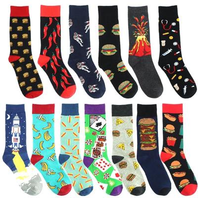 China Designer Funny Socks Unisex Sporty Happy Funny Socks Food Patterned Winter Socks for sale