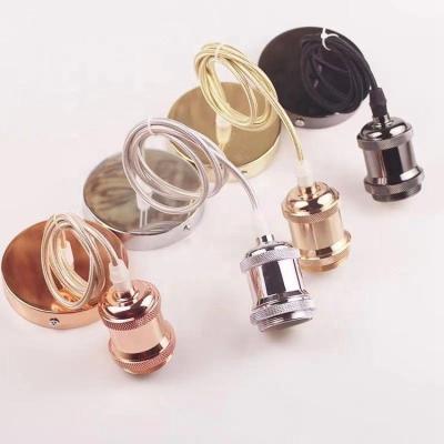 China Bakelite E27 Base Aluminum Lighting Base Accessories Vintage Bulb Holder Pendant Ceiling Socket Holder for sale