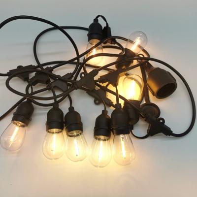 China Festoon light Good selling PVC cable party wedding decorative lighting E27 bulb string Light 10m 10 warm white bulbs for sale