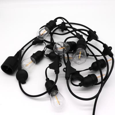 China Festoon light Top Quality Waterproof Connectable  PVC Belt Light 20M 40 Solft Warm Bubs Festoon Light String for sale