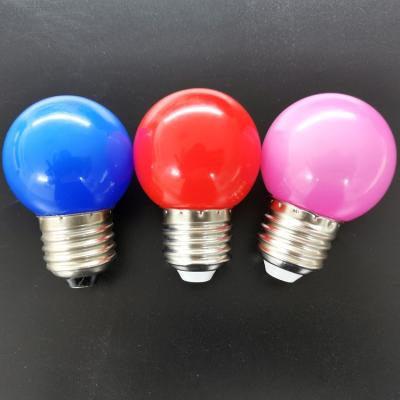 China Hotel Birthday party wedding holiday indoor decoration lamp G45 E27 B22 universal small mini colorful led light bulb for sale