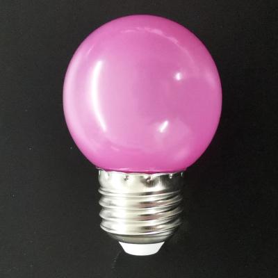 China Hotel Manufacturer Direct Sale Power Saving DC24V Plastic E27 B22 Small Globe Wedding Decoration G45 LED Bulb for sale