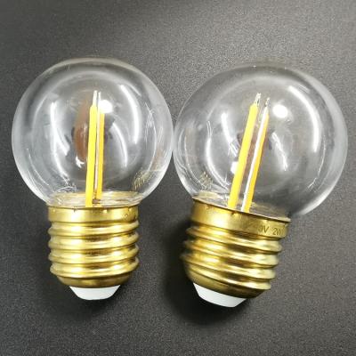 China Modern Christmas Decoration Light Bulb Polycarbonate globe ES BC Vintage LED Lamp G45 2W for sale