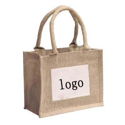 China High Quality Eco-Friendly Reusable Custom Christmas Wedding Gifts Eco-Friendly Shopping Jute Promotional Waterproof Mini Bags for sale