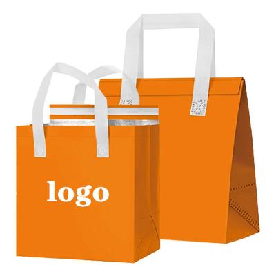 China Custom Logo Waterproof Catering Packed Disposable Insulated Insulated Takeaway Food Packaging Bag Ice Cream Milk Tea Cake Aluminum Foil for sale