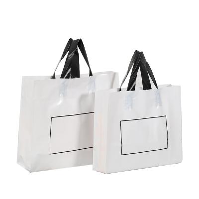 China Wholesale Recyclable Cheap PE Tote Bag Source Factory Promotional Printed Packaging Plastic Shopping Custom With Soft Buckle Handle for sale