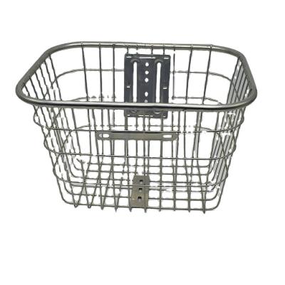 China Wholesale Hanging Basket High Quality Electric Bicycle Front Storage Basket Bicycle Iron Basket for sale