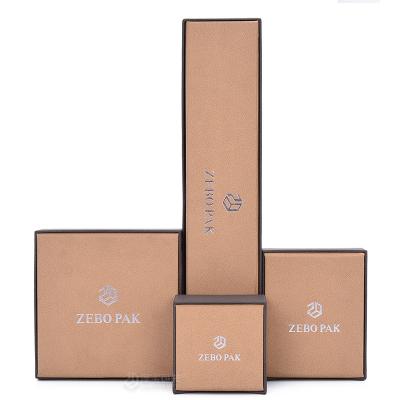 China Jewelry Display Private Label Jewelry Earring Ring Packaging Leatherette Paper Pendant Boxes With Logo for sale