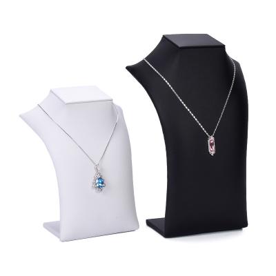 China Jewelry Packaging Display Customize White And Black Necklace Mannequin Jewelry Stand Rack , Stands For Jewelry for sale