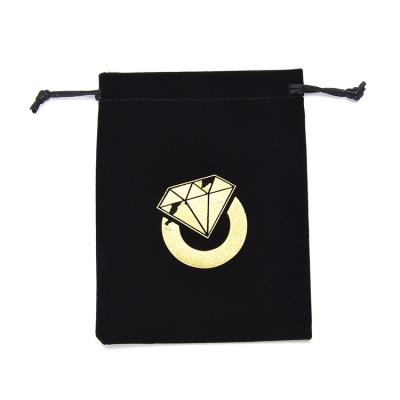 China Jewelry Display Packaging Custom Your Logo Drawstring Jewelry Pouch Storage Small Jewelry Gift Velvet Packaging Bags For Jewelry for sale