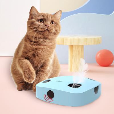 China Smart Sensor Detecting Cat Fence 2021 New Interactive Automatic Cat Exercise Teaser Toy For Indoor Cats for sale