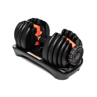 China Wholesale 24kg 52.5LB Use Fitness Equipment Home Gym Weights Adjustable Dumbbell Set For Bodybuilding Custom Dumbbell Adjustable for sale