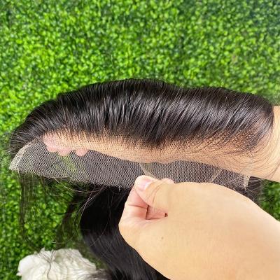 China Swiss LACE CLOSURE Wave Real 13*6 Hd Silky Straight 5*5 HD Invisible Straight Lace Headband And Virgin Hair Clear Lace Frontal Raw Headband for sale