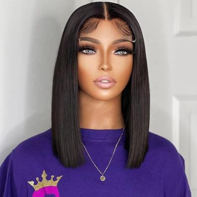 China Straight Pixie Cut Bob Wigs For Women Color Short Hair Lace Front 360 Lace Front Wig Pre Pluck Peruvian Raw Cuticle Aligned Human Hair Wig for sale