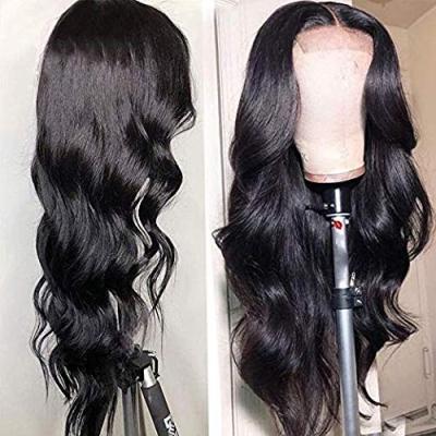 China Hot Sale 13x4 Body Wave Lace Front Human Hair Wigs Brazilian Body Wave For Black Women 150%Density Pre Pluck Lace Wig With Baby Hair for sale