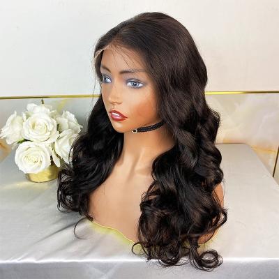 China Body Wave Peruvian Hair HD Hd Lace Frontal Wig Cuticle Aligned Wavy Hair Wigs With Pulled Baby Hair Part Swiss Medium Double Lace Wigs for sale