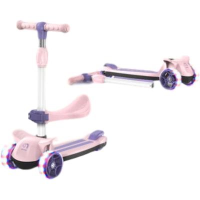 China New Two Color Child Platform Kids Ride Maxi Skuter Scooter With Turn Signal Wheel for sale