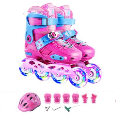 China 2020 High Quality PU Integrated Skates Four Wheel Roller Skates For Kid for sale