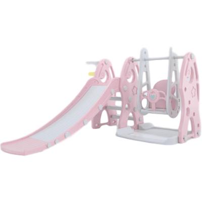 China 2020 1-10 years old baby new design kids slide plastic indoor playground slide and swing set for baby for sale