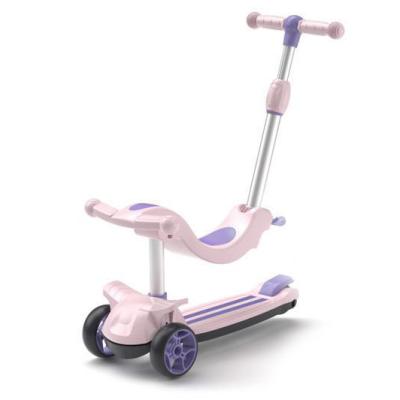 China 2020 New Style Kid Kick Scooter Kid Scooter For Kids PU Wheels With Push Turn Signal Handle for sale