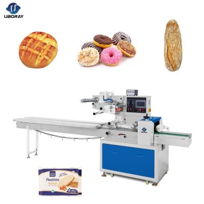 China Automatic Food Pillow Bag Bread Croissant Pita Tortillas Packaging Packing Machine for sale