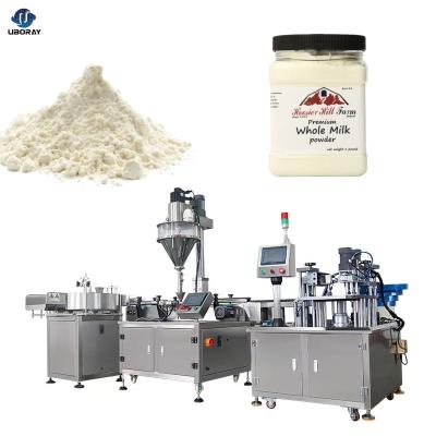 China Automatic Food Protein 10g-5kg Milk Powder Bottle Auger Flavoring Filling Machine for sale