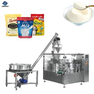 China Automatic Food Snus Powder Premade Pouch Doypack Filling Packing Machine For Washing Powder for sale