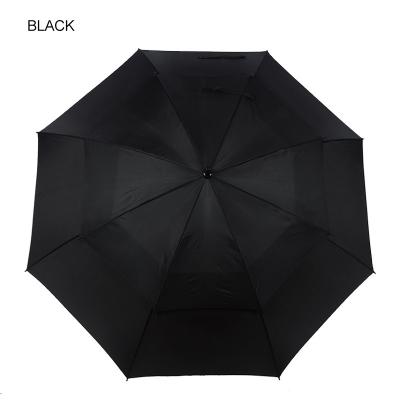 China American Style Long Handle Umbrella Double Canopy Vented Custom Brand Long Straight Golf Umbrella Automatic Open Windproof Strong for sale