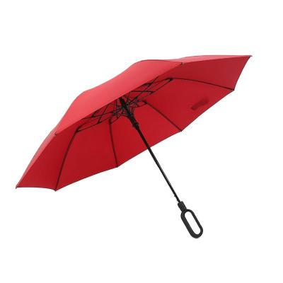 China Luxury Morden Sunday Best Selling Umbrella Semi Automatic Plastic Open Handle Gift Selling Golf Umbrella 2 Folds Umbrella for sale