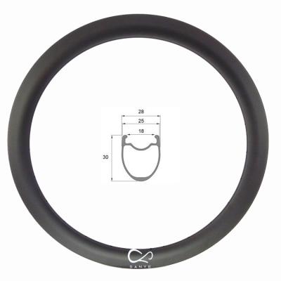 China 700C Mountain Bikes Carbon Rim With 30mm Depth For 700C SY700-30-28C for sale