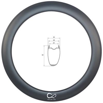 China Mountain Bikes 700C Carbon Rim With 50mm Depth For Road Bike SY700-50-30C for sale