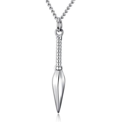 China Wholesale Fashion TRENDY High Quality Jewelry Personalized Spearpoint Stainless Steel Men Necklace for sale