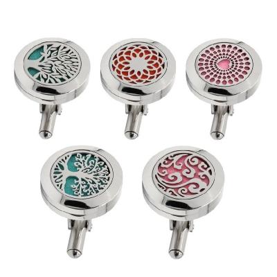 China Daily Use/Gift High Quality Custom 316L Stainless Steel Aromatherapy Essential Oil Fragrance Diffuser Magnetic Cufflink for sale