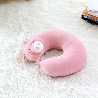 China High Quality Cute Pig Type Neck Travel Anti-Apnea Plush Pillow Filled With PP Fiber for sale