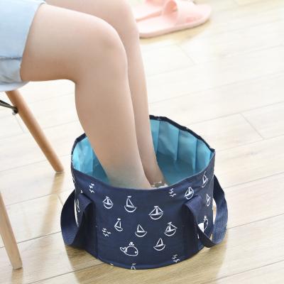 China Sustainable New Arrival Foldable Outdoor Travel Soak Lightweight Folding Foot Barrels Storage Water Bucket for sale