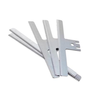 China Food& Packaging Industry Customized Carbon Steel Tooth Blade Packaging Machine Serrated Cutting T Type T Blade for sale