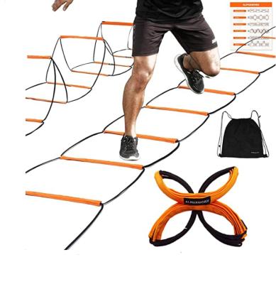 China Durable Freestanding Bag Football Sports Step Adjustable Agility Ladder Exercise Speed ​​Football Butterfly Agility Ladder for sale