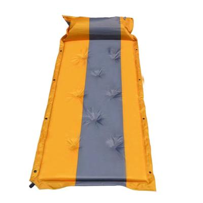 China Foldable Outdoor Camping Thick Durable Flocked Pvc Ultralight Lightweight Mattress Self Sleeping Pad Inflatable Cushion for sale