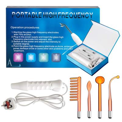 China Hot Selling Magic Wand Therapy Portable Facial Machine High Frequency Facial Machine Hand Held Face Skin Beauty Tools Peel Tighten for sale