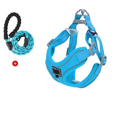 China Colorful Reflective Flying Art Comfortable Reflective And Breathable Strap Pet Harness Dog for sale