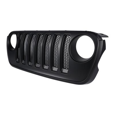 China Grill For Jeep Wrangler JL Offroad Front Black Mesh Grill For Jeep Wrangler JL 2018+ 4x4 Car Parts Accessories Grill for sale