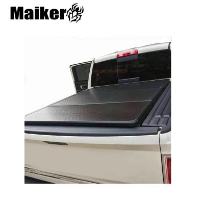 China Triple Tonneau Cover Tool Box For RAM1500 Truck Triple Hard Folding Tonneau Cover For Dodge Ram 1500 Triple Tonneau Cover Double Cab With Side Tool Box for sale