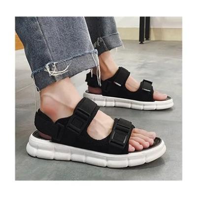 China Newest Design Massage Sandals Men Black Slides Slides Logo Flat Slipper Custom Men's Slippers Sandal for sale