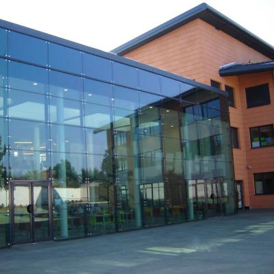 China Aluminum Alloy Or PVC Commercial Building Frameless Glass Curtain Wall Profile Aluminum for sale